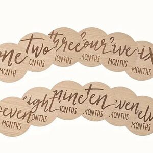 Wooden Baby Milestone Discs circles